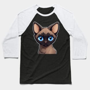 Cute Siamese Cat Lover Funny Siamese Cat Baseball T-Shirt